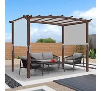 Universal Waterproof Pergola Cover with 4 Straps Sky Blue UV-Resistant Fits Curved Gazebo 5.2 x 2 m Outdoor Canopy for Garden and Patio Protection