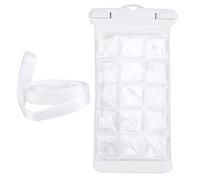Universal Waterproof Phone Pouch Drift Diving Swimming Phone Case Dry Bag with Lanyard Double Sided IPX8 Compression Resistant Slim Border Suitable for Phones Under 7 Inches (White)