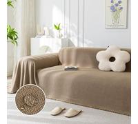 Universal Waterproof Sofa Cover Soft & Comfortable Solid Color Couch Protector Anti-Slip Cat Dog Furniture Shield for Living Room & Bedroom
