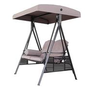 Universal Waterproof Swing Canopy Replacement Cover Durable Polyester for 2/3-Seater Garden Hammock Chair - Khaki (Size: 158 * 118 * 18cm)