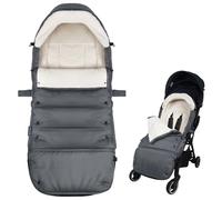 Universal, Weather-Proof, Warm Stroller Footmuff | Extendable Winter Cover | Adjustable Buckle | Stroller Bunting Bag | CosyDiary Stroller Accessories | Stroller Cover (Charcoal Gray)