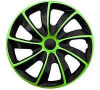 Wheel Covers Hubcaps 13" Set 4PCS ABS Green Universal 13 in Weather Resistant UK