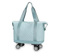 Universal Wheel Travel Bag, Silent Universal Wheel Double-Layer Expandable Duffel Bag,Oxford Cloth Travel Tote Bags，Wheeled Travel Duffle Bag,Gift for Wife and Parents(Green)