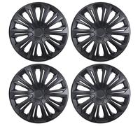 NRM Strong Wheel Covers 16" Universal Set of 4 Resistant Black Matte