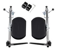 Universal Wheelchair Elevating Leg Rest with Padded Calf Pad, 90° to 180° Adjustable Angle Legrest Elevators, Tool-Free Installation Fits Most Standard Wheelchairs(A Pair of)