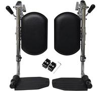Universal Wheelchair Elevating Legrests Composite Footplates with Padded Calf Supports Universal Wheelchair Replacement Parts Fits Most Standard Wheelchairs and Transport Chair Wheelchair Parts