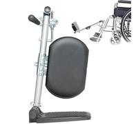 Universal Wheelchair Elevating Legrests with Composite Footplates and Padded Calf Pads, Adjustable Replacement Leg Rests, Easy to Install & Clean, Fits Most Standard Wheelchairs (Left)