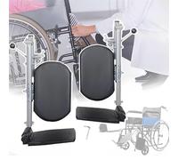 Universal Wheelchair Elevating Legrests with Padded Calf Supports, Composite Footplates, Fits Standard Wheelchairs & Transport Chairs