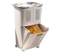 Universal Wheels Design Laundry Basket Dirty Clothes Storage Baskets Hollow-Out Household Classification