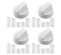 UNIVERSAL White CONTROL KNOB & ADAPTORS for WHIRLPOOL Cooker Oven Hob x 4