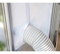 Universal Window Seal（400CM） with Zip and Hook Tape Suitable for Mobile Portable Air Conditioner and Tumble Dryer，Air Exchange Guards Easy to Install - No Need for Drilling Holes