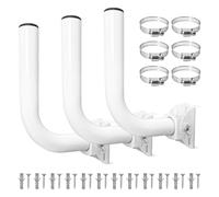 Universal Wireless Bridge Bracket Mount, 3 Pack J Pole Mounts, Adjustable Pole and Wall-Mounted Mount for Outdoor Point to Point AP Access Point Client CPE, Outside TV Antenna