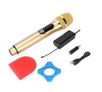 Universal Wireless Microphone, Professional Black ABS Handheld Wireless Microphone System USB Reception Microphone for Singing Karaoke Speech Wedding
