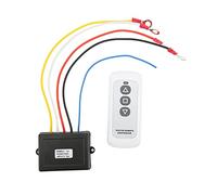 Universal Wireless Winch Remote Control and Receiver Kit for 12V 24V Recovery Winches and Hoists - Built in Antenna with 75 Feet Long Range, Visual Indicator Light and Power