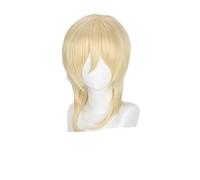 Universal Wolf Tail Cosplay Wig, Extended Hair End Face Framing Short, Warmth Lmpervious Fiber Multi Colors(Milk Yellow)