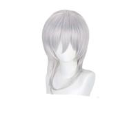 Universal Wolf Tail Cosplay Wig, Extended Hair End Face Framing Short, Warmth Lmpervious Fiber Multi Colors(Silver Grey)