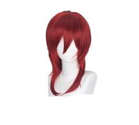 Universal Wolf Tail Cosplay Wig, Extended Hair End Face Framing Short, Warmth Lmpervious Fiber Multi Colors(Dark Red)