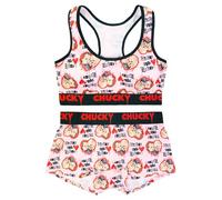 Universal womens Bride of Chucky an American Horror Story Sports Bra and Boy Short Underwear Set S-xl, 2-pack Chucky Gets Lucky, S