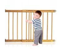 Universal Wooden Baby Gate - Extendable Stair Gate 28.3-48'' (72-122cm) with lock, Durable & Versatile Safety Gates for Doorways, Staircases - Use as Stair Gates for Dogs, Pets or Babies