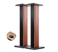 Universal Wooden Speaker Stands Pair - Tripod Design for HiFi Speakers Sand-Filled for Enhanced Sound Quality & Shock Absorption Ideal for Home Audio Setup