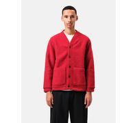Universal Works Advance Cardigan (Wool Fleece) - Red - Red / L