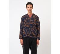 Universal Works Cardigan (Studio Fleece) - Navy/Brown - Navy Blue / M