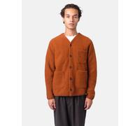 Universal Works Cardigan (Wool Fleece) - Rust - Orange / L