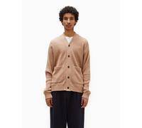 Universal Works Dickie Fluro Cardigan - Summer Oak/Pink - Khaki / L
