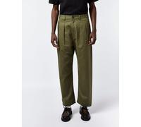 Universal Works Double Pleat Twill Pant - Light Olive Green - Green / W.34-L.32