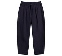 Universal Works Men's Brushed Moleskin Pleated Track Pant Navy