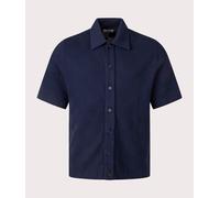 Universal Works Mens Button Through Polo Shirt - Colour: Bright Navy - Size: Medium