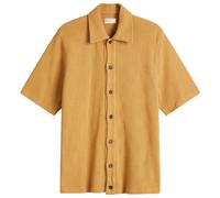 Universal Works Men's Checkerboard Button Through Polo Sand