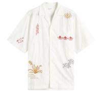 Universal Works Men's Embroidered Minari Vacation Shirt Ecru
