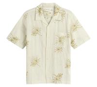 Universal Works Men's Hand Embroidered Stripe Road Shirt Ecru
