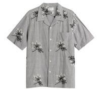 Universal Works Men's Hand Embroidered Stripe Road Shirt Grey