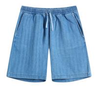 Universal Works Men's Herringbone Denim Simple Short Washed Indigo