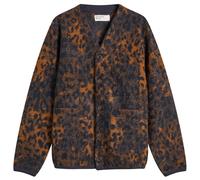 Universal Works Men's Night Leopard Cardigan Dark Navy/Brown