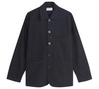Universal Works Men's Ospinal Cotton Seersucker Bakers Jacket Dark Navy