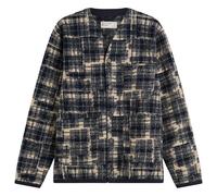 Universal Works Men's Patch Check Fleece Cardigan Navy