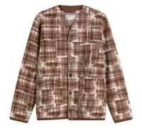 Universal Works Men's Patch Check Fleece Cardigan Sand