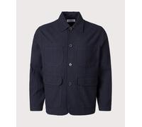 Universal Works Mens Relaxed fit Ospina Cotton Labour Jacket - Colour: Dark Navy - Size: Medium