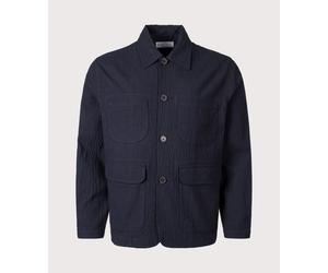 Universal Works Mens Relaxed fit Ospina Cotton Labour Jacket - Colour: Dark Navy - Size: Medium