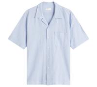 Universal Works Men's Seersucker Road Shirt Pale Blue