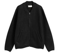 Universal Works Men's Wool Fleece Zip Bomber Black