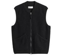 Universal Works Men's Wool Fleece Zip Waistcoat Black Medium