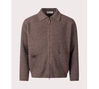 Universal Works Zip Cardigan (Eco Wool) - Brown - Brown / L