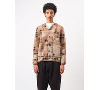 Universal Works Mosaic Fleece Cardigan - Sand - Beige / M