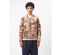 Universal Works Mosaic Fleece Zip Bomber - Sand - Beige / S