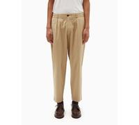 Universal Works Pleated Track Pant (Seersucker) - Summer Oak - Khaki / 30"