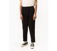 Universal Works Pleated Track Pant (Twill) - Black - Black / 31